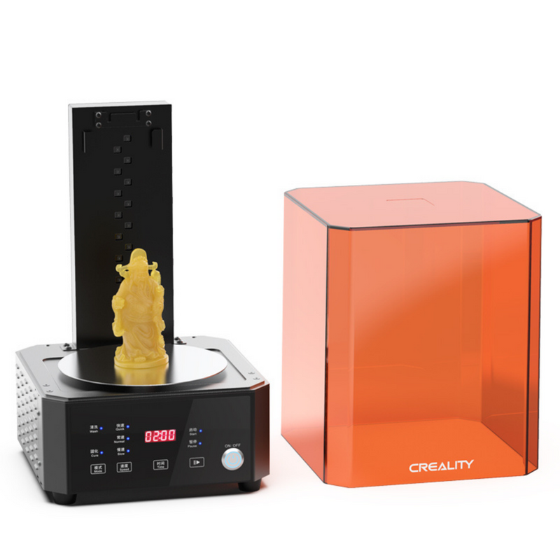 （在庫残りわずか。お買い得）Creality UW-01 光造形3D プリンター用　洗浄・硬化機（洗浄可能サイズ 190 x 154 x 200mm）